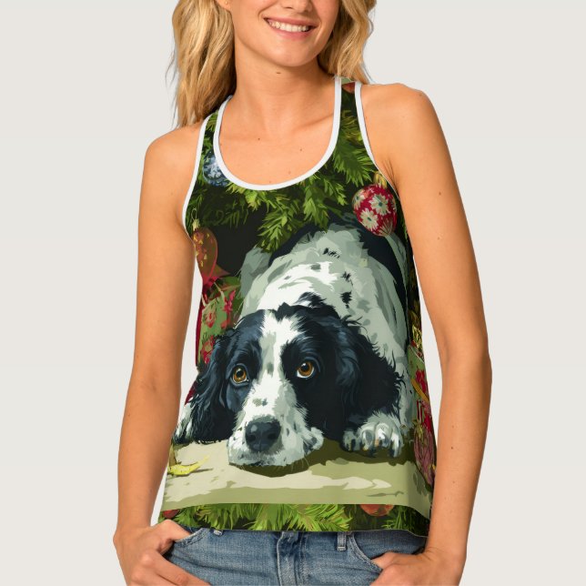 Custom Women's All-Over Print Racerback Tank Top (Front)