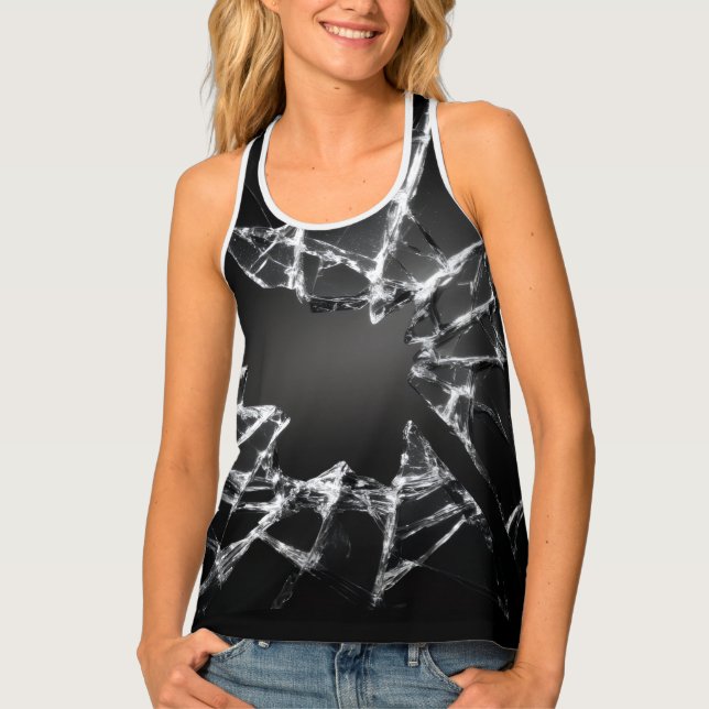 Custom Women's All-Over Print Racerback Tank Top (Front)