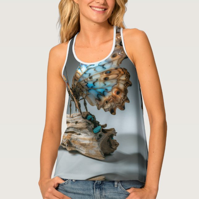 Custom Women's All-Over Print Racerback Tank Top (Front)