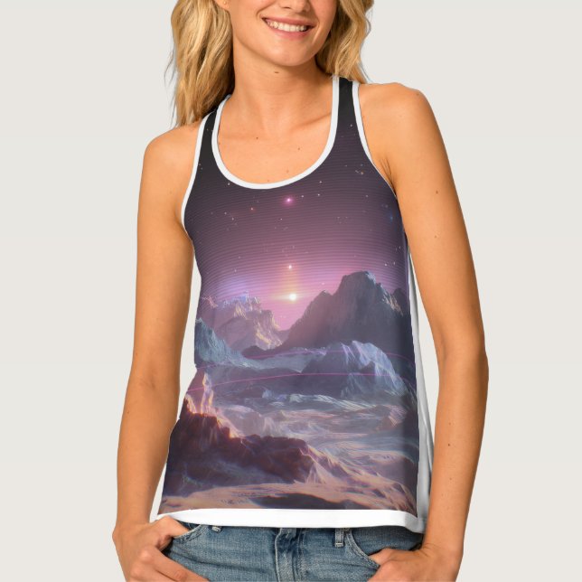 Custom Women's All-Over Print Racerback Tank Top (Front)