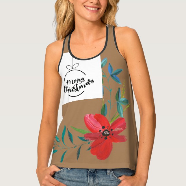 Custom Women's All-Over Print Racerback Tank Top (Front)