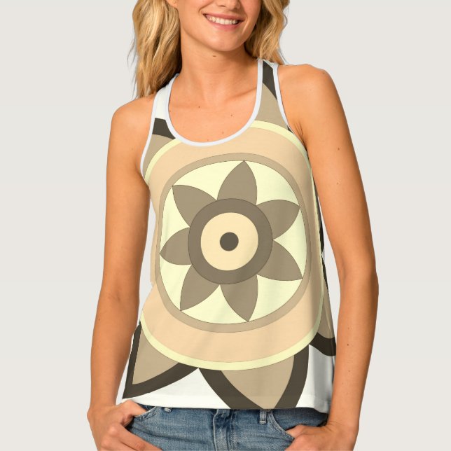 Custom Women's All-Over Print Racerback Tank Top (Front)