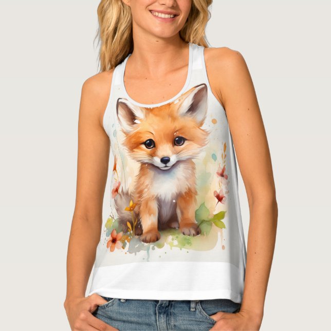  Custom Women's All-Over Print Racerback Tank Top (Front)