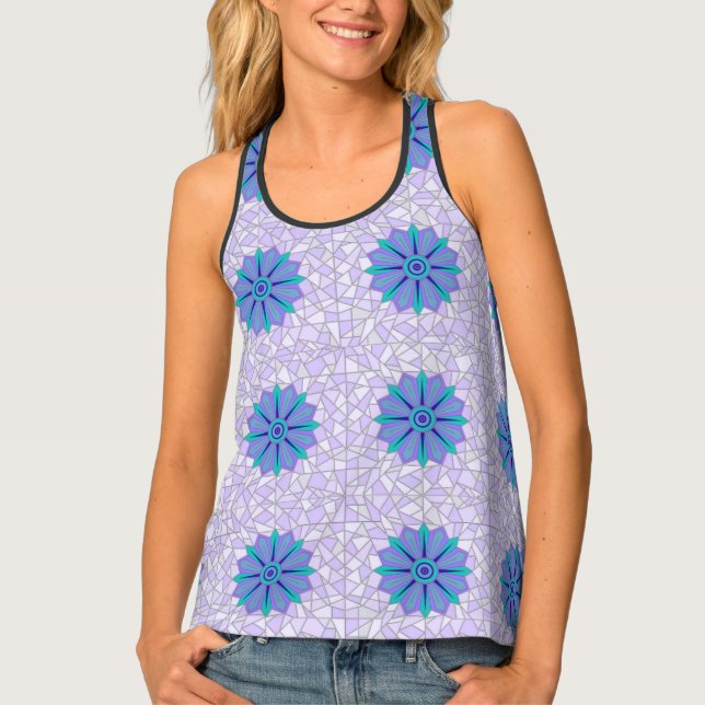 Custom Women's All-Over Print Racerback Tank Top (Front)