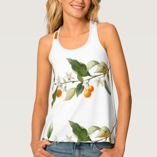 Custom Women's All-Over Print Racerback Tank Top (Front)
