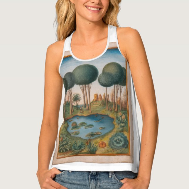 Custom Women's All-Over Print Racerback Tank Top (Front)
