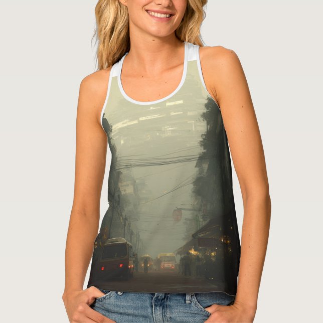  Custom Women's All-Over Print Racerback Tank Top (Front)