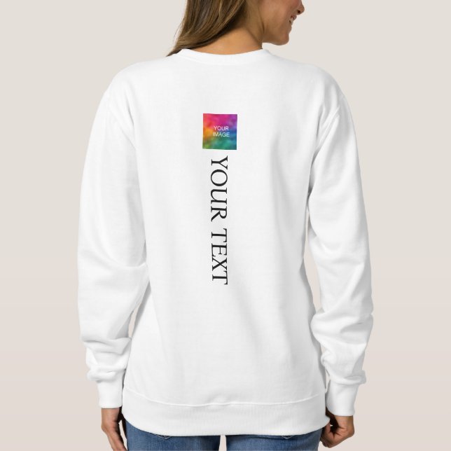 Custom Womens Back Print Modern Template Stylish Sweatshirt (Back)