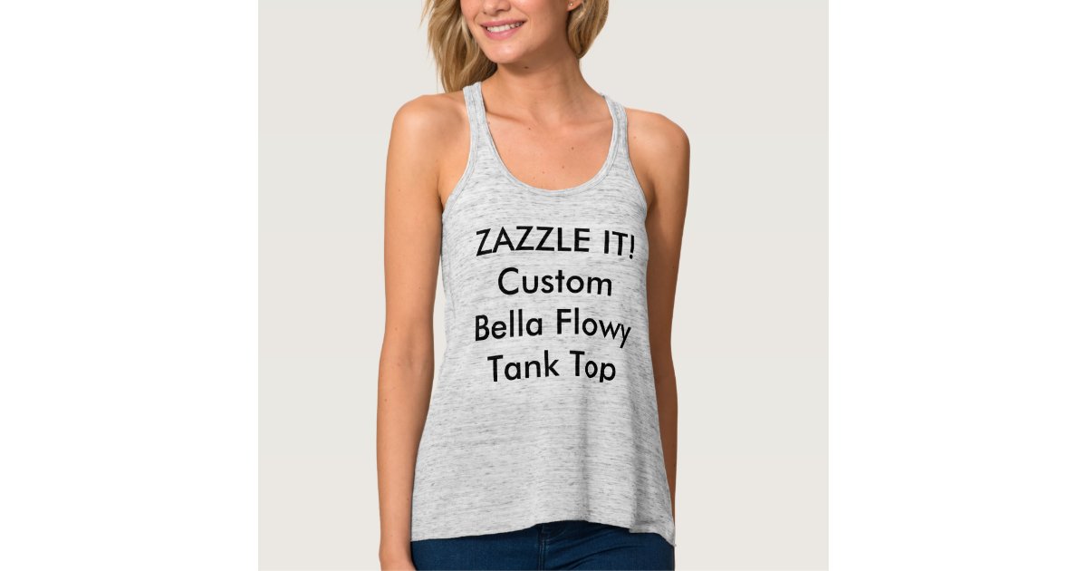 Custom Women S Bella Flowy Muscle Tank Top Blank Zazzle Com