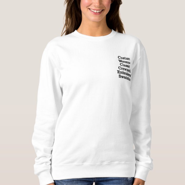 embroidered sweatshirt custom