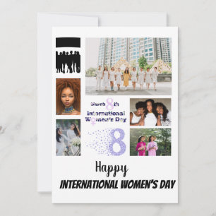 Custom Women's Day 8 Photo Collage Invitation