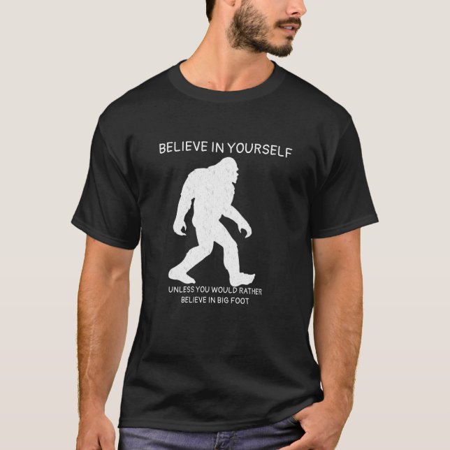 Custom Womens Mens Girlfriend Funny Big Foot T-Shirt (Front)