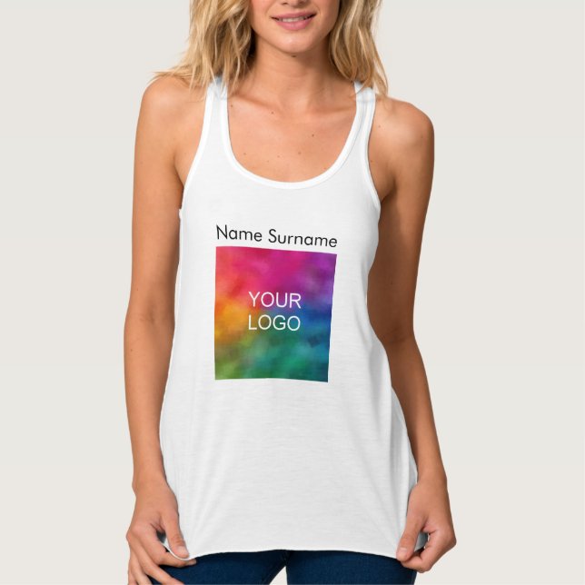 Custom Women's Racerback Slim Fit Business Logo Tank Top (Front)