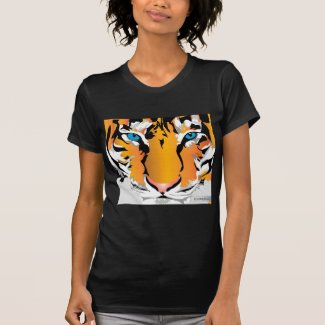 CUSTOM WOMENS TEE- TIGER-ORANGE