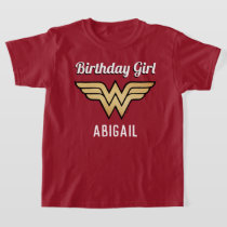 Custom Wonder Woman Golden Logo Birthday T-Shirt