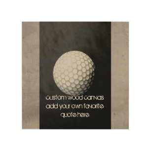 custom wood canvas golf ball add your own quote