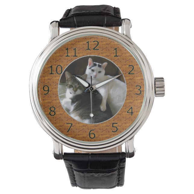 Custom Wood Circle Frame Template For Your Own Pic Watch (Front)