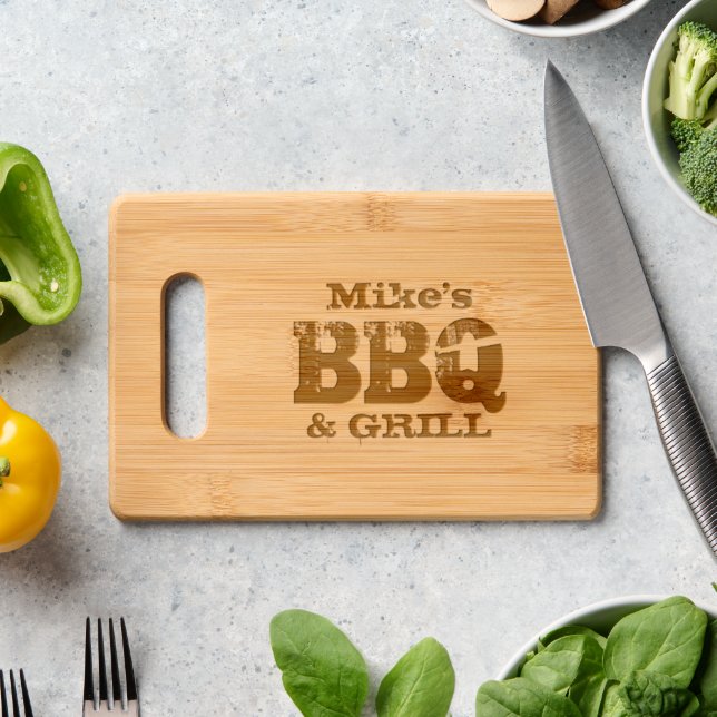 Custom wood cutting board for BBQ grill master (Kitchen Counter)