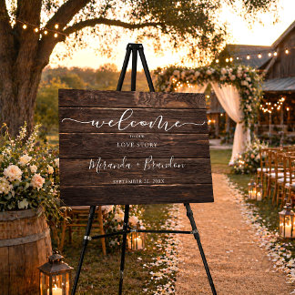 Custom Wood Decor Rustic Wedding Welcome Sign