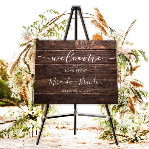 Custom Wood Decor Rustic Wedding Welcome Sign