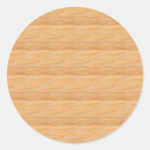 Custom Wood Elegant Blank Template Classic Round Sticker