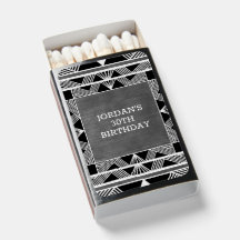 Custom Wood Modern Masculine Gray Birthday