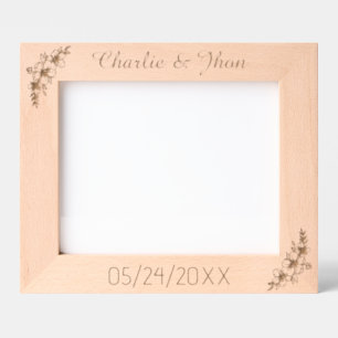 Custom Wood Personalised Wedding Engraved Photo Frames