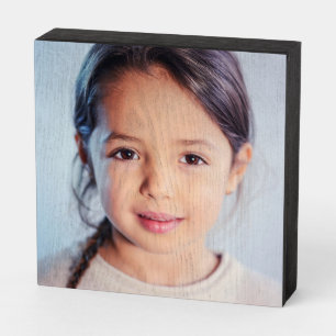 Custom wood photo box wall sign