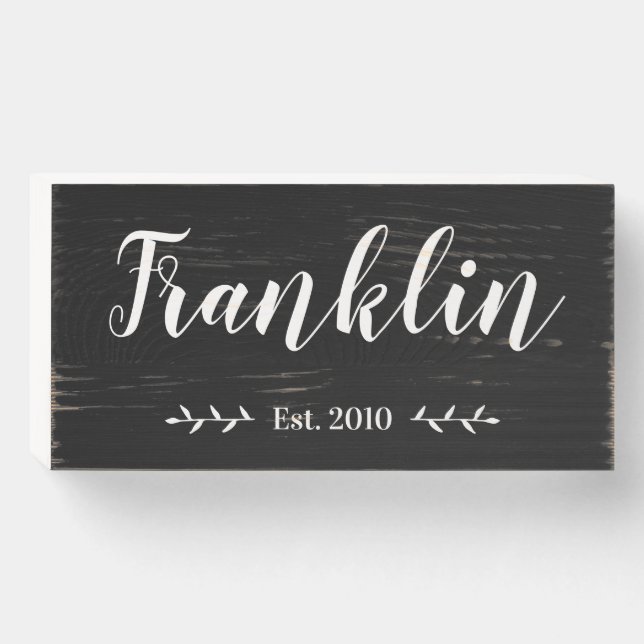 Custom Wood Signs, Personalized Gift, Wooden Decor Box Sign (Front Horizontal)