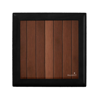 Custom Wood Texture brown Gift Box