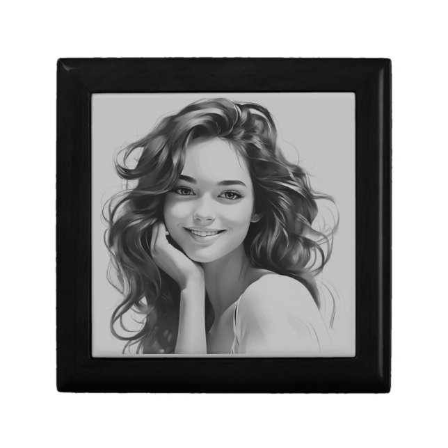 Custom Wooden Jewelry Keepsake Box (Front)