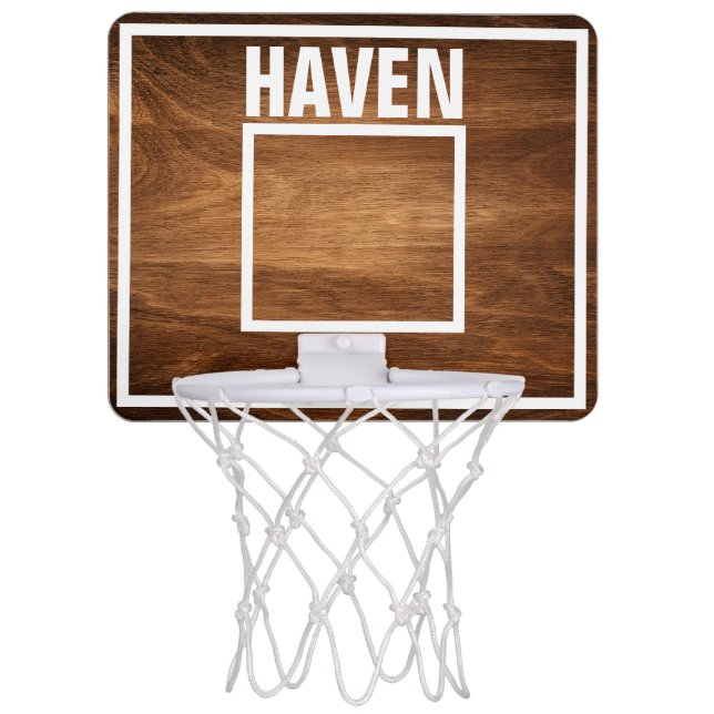 Custom Wooden Mini Basketball Hoop (Front)