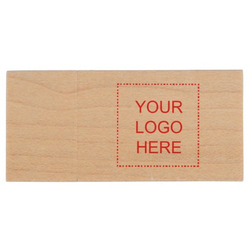 Custom wooden USB flash drive with company logo