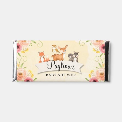 Custom Woodland Baby Shower Chocolate Bar Wrapper 