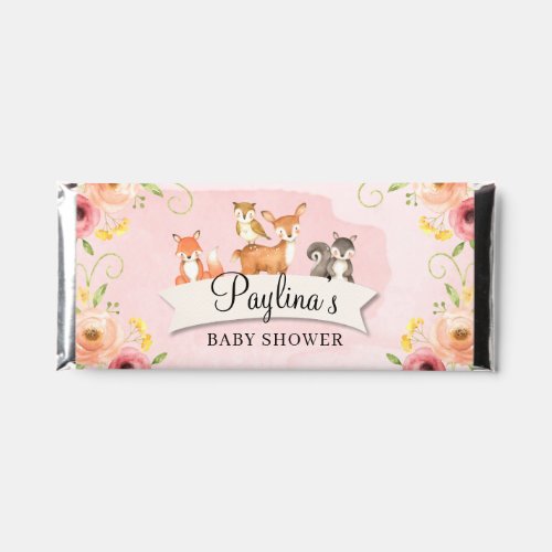 Custom Woodland Baby Shower Chocolate Bar Wrapper