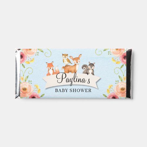 Custom Woodland Baby Shower Chocolate Bar Wrapper