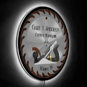 Custom Woodwork Saw Blade Planer LED Sign (Angle)