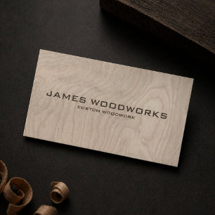 Custom Woodworker Rustic Business Card