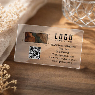 Custom Woodworking Carpenter Clear Business Cards