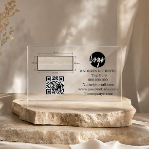 Custom Woodworking Carpenter Clear Business Cards