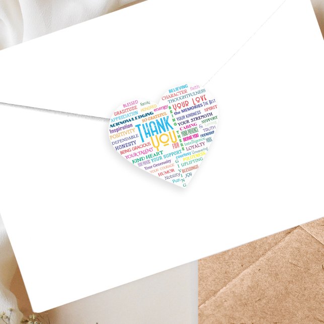 Custom Word Art Keepsake add Your own words  Heart Sticker (Creator Uploaded)