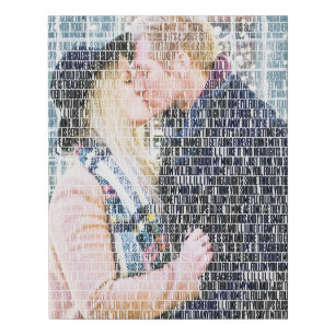 Custom Word Art. Photo made by Words. Faux Canvas Print