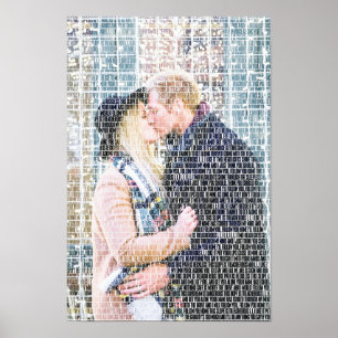 Custom Word Art. Photo made by Words. Poster