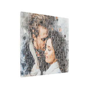 Custom Word Art. Watercolor photo made by Words. Metal Print