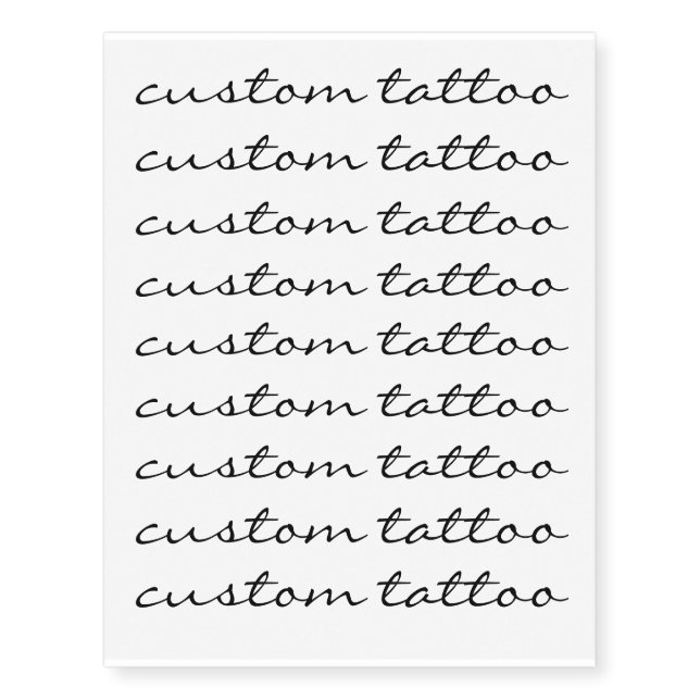 Custom Word Dainty Quote Party Bachelorette Hen Do Temporary Tattoos (Front)