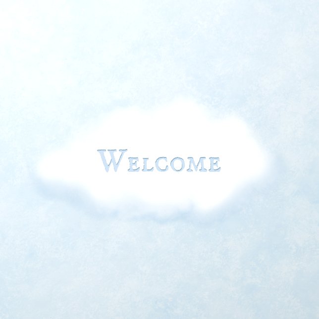 Custom Word on Fluffy White Cloud No. 2 Fairytale Wall Decal (Insitu 1)