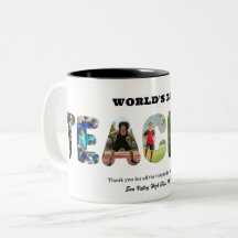 Custom Word Photo Collage World's Best Teacher