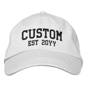 Custom Word Text Established Est Year Gift for him Embroidered Baseball Cap