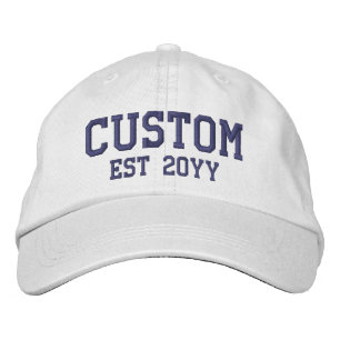 Custom Word Text Established Est Year Gift for him Embroidered Baseball Cap