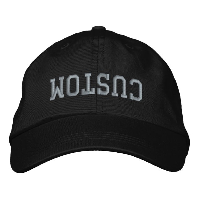 Custom Word Text Her Personalized Gift for him Embroidered Baseball Cap (Front)